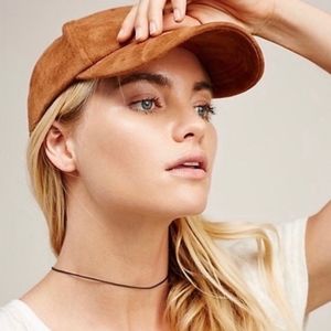 Free People Williamsburg faux suede Baseball Hat
